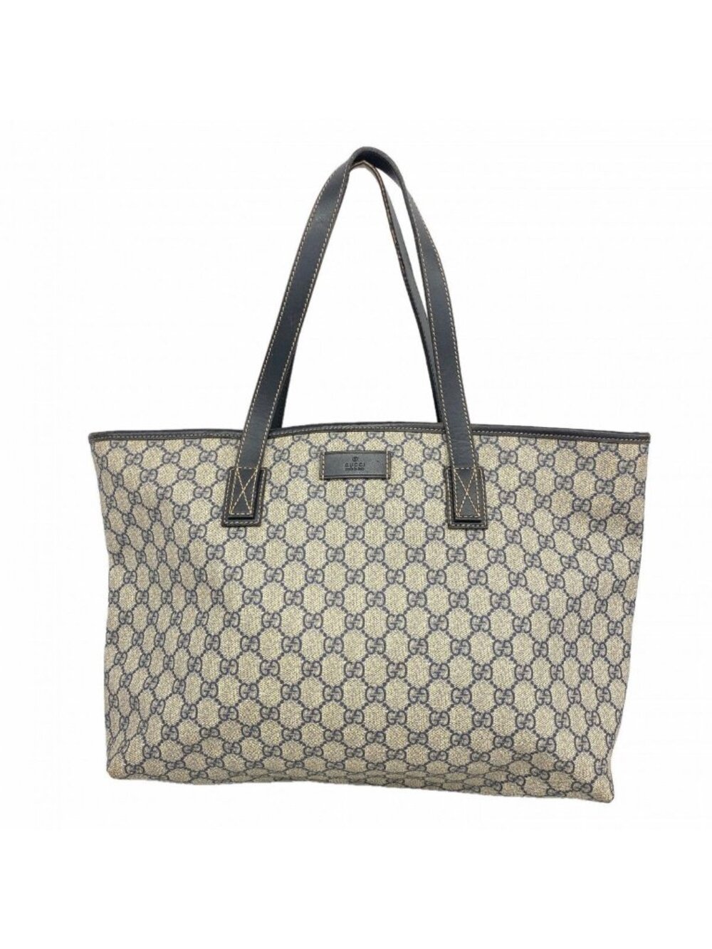 Gucci Tote GG Supreme Navy Silver - Picture 1 of 10
